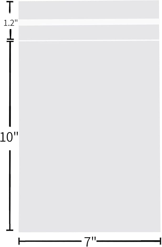 7x10 Inch Clear Resealable Cellophane Bags Self Adhesive - Image 2