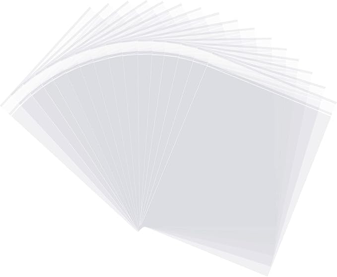 7x10 Inch Clear Resealable Cellophane Bags Self Adhesive by Yotelab