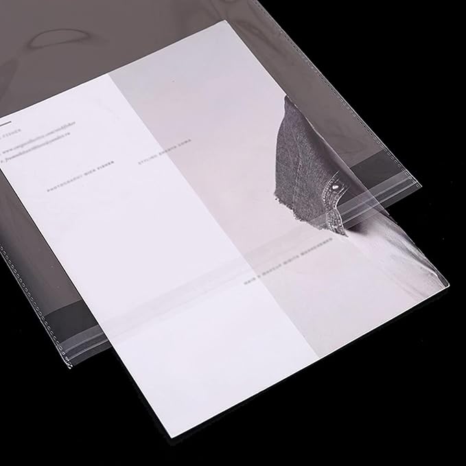 Self Sealing Cellophane Bags Self Adhesive, 8x11 Inch 100 Pcs Clear Resealable - Image 5