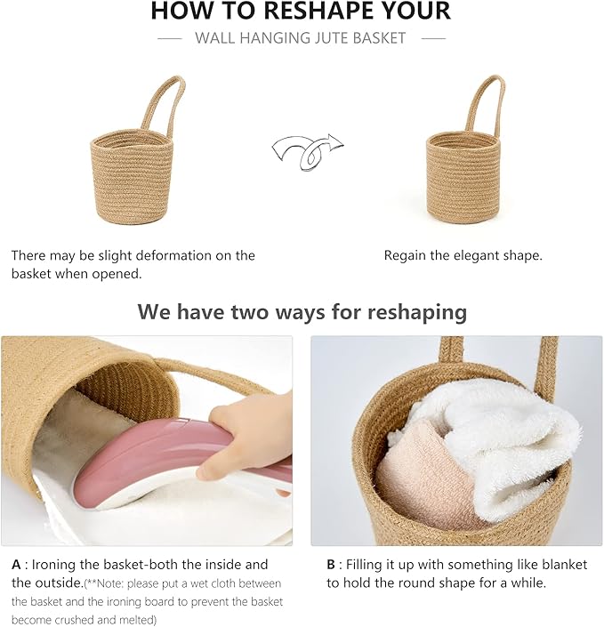 Dahey 2 Pack Wall Hanging Rope Basket - Image 6