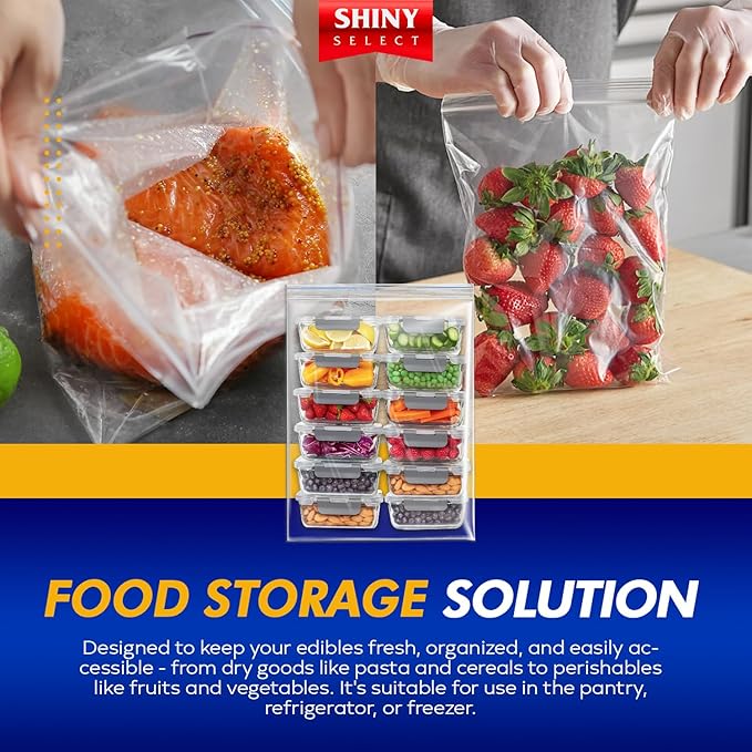 - 3 MILL THICK - 5 GALLON - Extra Large Heavy Duty Plastic Storage Bags Zipper - Image 9
