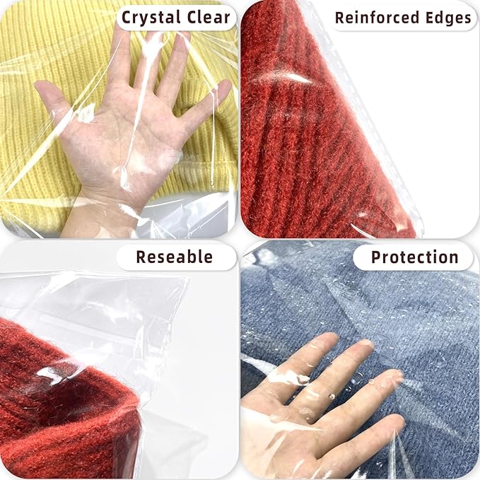 Clear Resealable Cellophane Plastic Bags Self Adhesive - Image 4