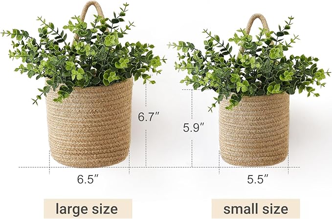 Dahey 2 Pack Wall Hanging Rope Basket - Image 4